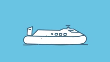 Alfa Kanalında Hovercraft çizgisi simgesi