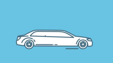 Alfa kanalında limuzin çizgisi simgesi