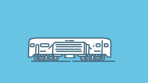 Elektriskt lokomotiv linje ikon på Alpha Channel — Stockvideo