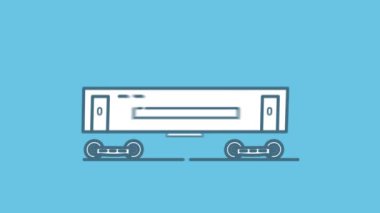 Alpha Channel 'da kaplanmış Demiryolu Vagonu hat simgesi