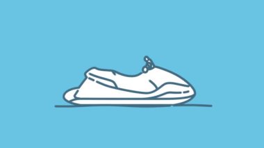 Alpha Channel 'da su scooter çizgisi simgesi