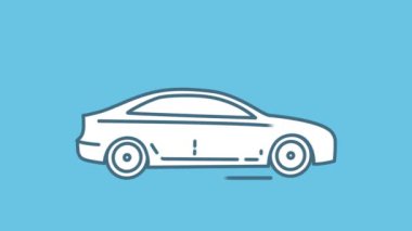 Alfa kanalında Sedan çizgisi simgesi