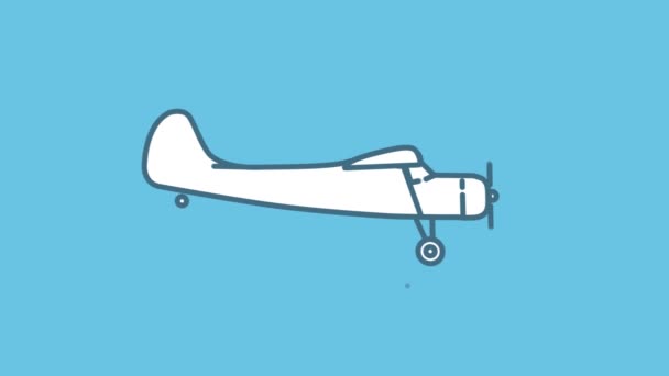 Ikona řádku Yak-12 na kanálu Alpha — Stock video