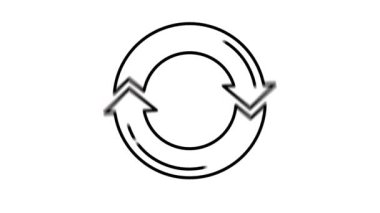 Alfa Kanalında Oklar Çemberi çizgi simgesi