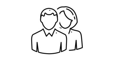 Alpha Channel 'da erkek ve kadın çizgisi simgesi