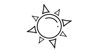 Alfa Kanalında güneş çizgisi simgesi