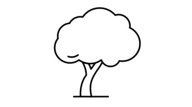 Alfa kanalında ağaç çizgisi simgesi