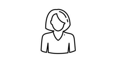 Alpha Channel 'da kadın çizgisi simgesi