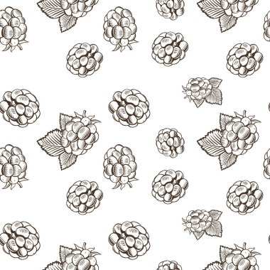 Siyah ve beyaz, böğürtlen desenli, klasik tarzda.