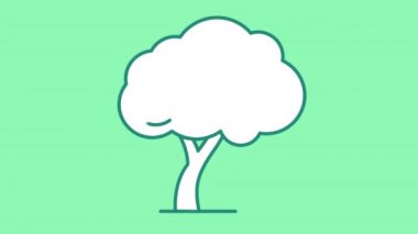 Alfa kanalında ağaç çizgisi simgesi