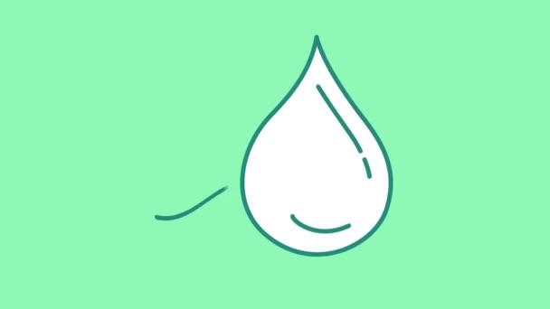 Icono de línea de agua en el canal alfa — Vídeo de stock