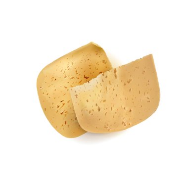 İki parça sarı peynirin bileşimi.