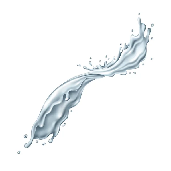 Reines Spritzwasser auf weißem Hintergrund — Stockfoto