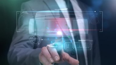 Sanal alandaki borsa bilgi grafikleri dizisi.