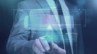 Sanal alandaki borsa bilgi grafikleri dizisi.