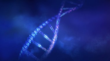 DNA parçacığı çift sarmal yapı modeli, 3 boyutlu oluşturma.