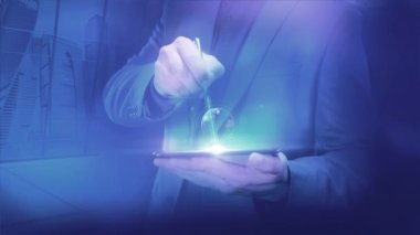 Telefondaki holografik projeksiyon işi bilgileri.