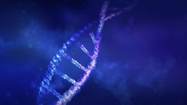 Soyut uzayda DNA iplikçiklerinin canlandırılması. — Stok video