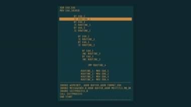 Geniş dikey soyut kod bloğu.