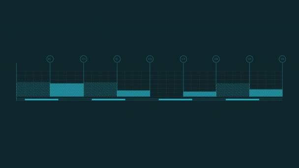 Animacja widma audio składającego się z kolumn. — Wideo stockowe