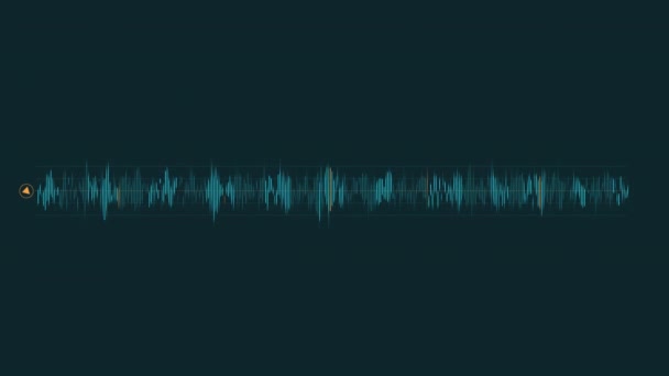 Animación de un espectro de audio formado por barras puntiagudas. — Vídeo de stock