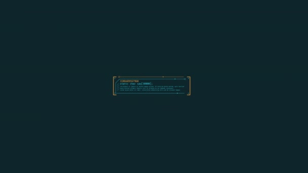 Animated HUD infographic element virtual text data frame. — 비디오