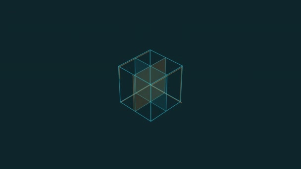 Animated HUD infographic element thin line hexagon. — 비디오