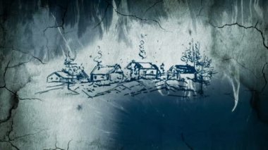 Mutlu Noeller ve mutlu yeni yıl çizmek animasyon el