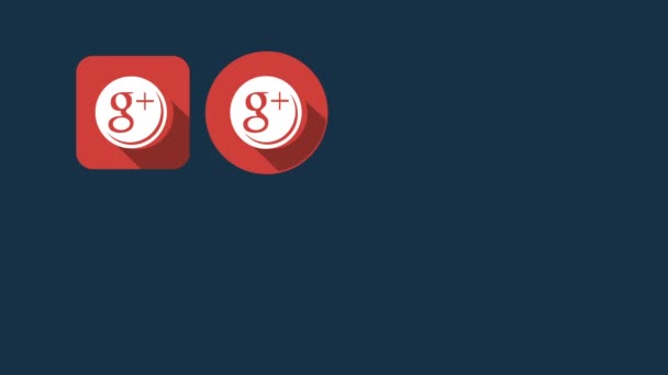 Flat Style Animated Social Icons. Google and Instagram — Stock Footage Flat Style Animated Social Icons. Google and Instagram Stock Footage