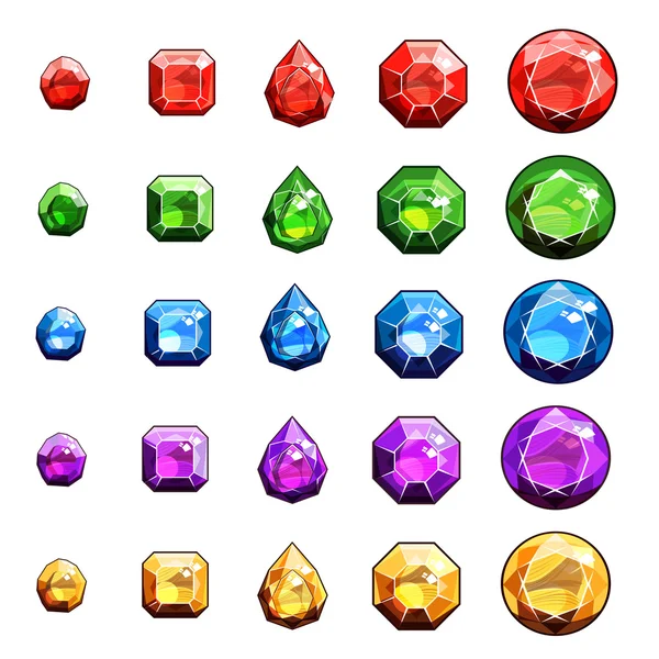 Taşlar ve elmas Icons Set