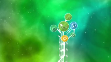 Ekolojik simgeler ağaç. Çevre, yeşil gezegen