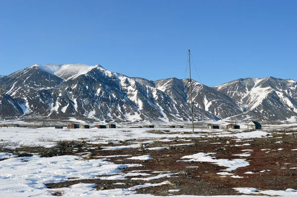 Čukotský hory v tundře — Stock fotografie