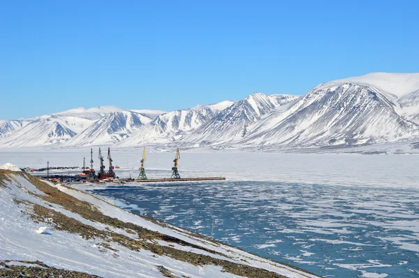 Puerto de comercio marítimo en Chukotka —  Fotos de Stock