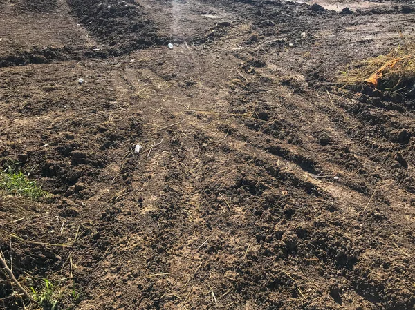 Campo Terra Vazio Dia Ensolarado Tailândia — Fotografia de Stock