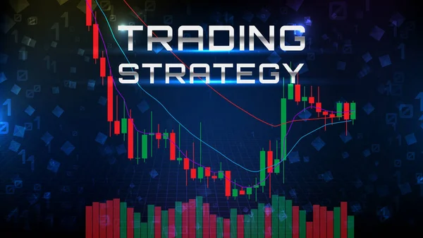 Abstracte Achtergrond Van Handel Aandelenmarkt Ema Indicator Technische Analyse Grafiek — Stockvector