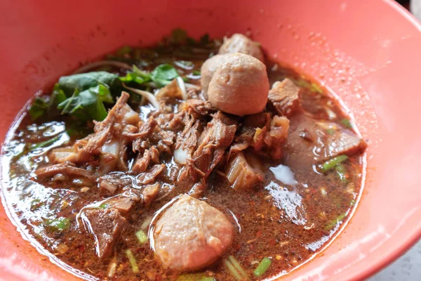 Sopa Porco Cozida Com Glória Matinal Broto Feijão — Fotografia de Stock