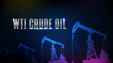 Mavi wti ham petrol borsasının soyut arka planı