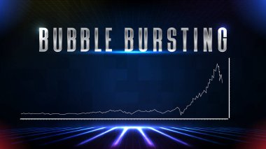abstract backgroud of stock market investment falling bubble bursting