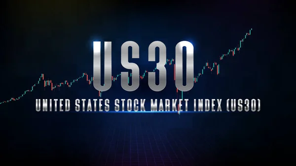 Abstrakter Futuristischer Technologie Hintergrund Des United States Stock Market Index — Stockvektor