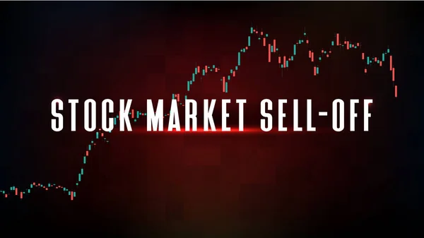 Abstrakter Hintergrund Des Börsenausverkaufs Und Grafik Mit Kerzenständer Grün Rot — Stockvektor