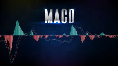MACD gösterge teknik analiz grafiğinin soyut arkaplanı