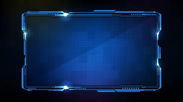 Mavi parlayan teknoloji bilim kurgu çerçevesi Hud ui 'nin soyut geleceksel arkaplanı