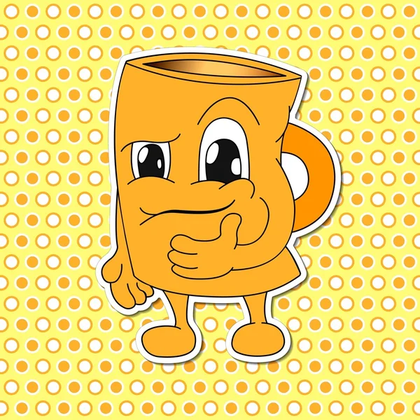 cartoon Mug (Cup) emotions Vector Icons.