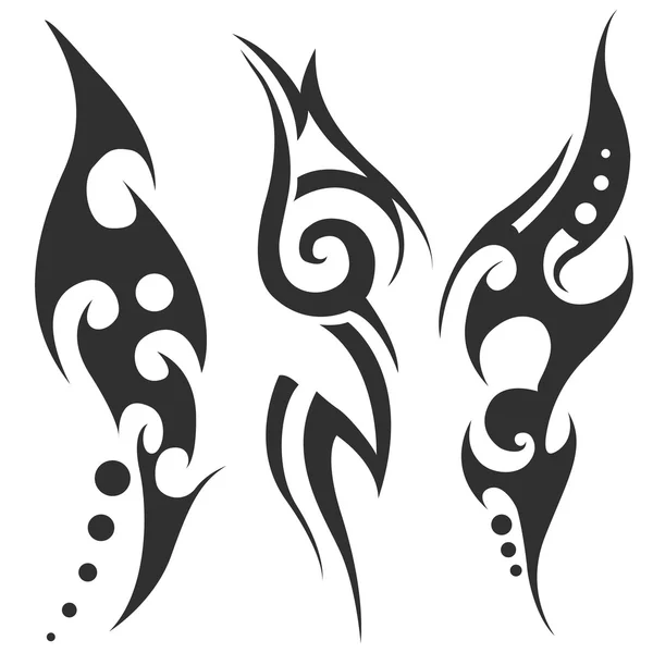 Tatuaje tribal negro . — Vector de stock