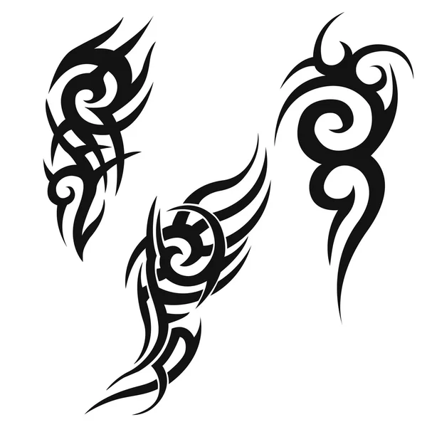 Black  tribal tattoo. — Stock Vector