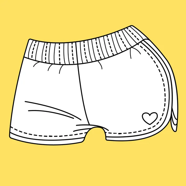 Women's shorts. Kvinnor klä design. — Stock vektor