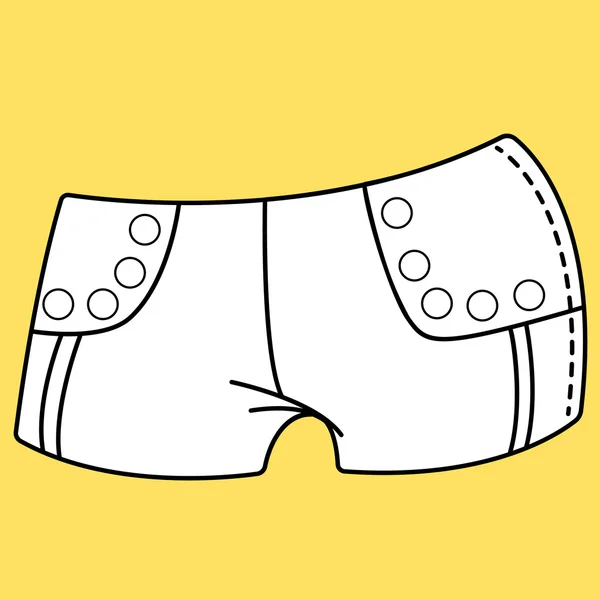 Pantaloncini da donna. Donne vestito di design . — Vettoriale Stock