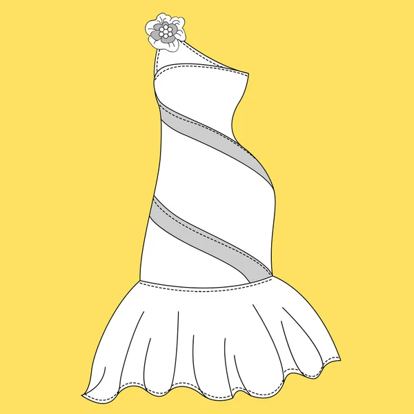 Vestido de mujer. Diseño — Archivo Imágenes Vectoriales