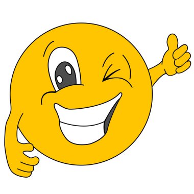 İfadeler. Emoji. Simgeler gülümse. İzole illüstrasyon