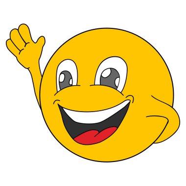 İfadeler. Emoji. Simgeler gülümse. İzole illüstrasyon